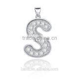 silver initial s shape pendant jewelry s alphabet pendant design