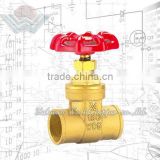 WD-5106 Brass Gate Valve With Solder Socket Ends