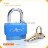 Factory Cheap Cute Rubber Covered Iron Padlock