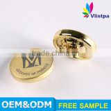 Anti Brass Luxury round shape Vintage Custom gold Metal Button For Jeans