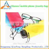 Double Drawstring Full Color Printing Microfiber Eyeglasses Bag/cell Phone Pouch