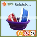 Small Round Floding Plastic Fruit Basket Convenient Water Basin thumbnail-3