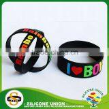 Custom Happy Smile Silicone Bracelet Full Color Silicone Wristbands thumbnail-2
