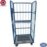 Plastic Base Floor Powder Painting L Frame Steel Metal Roll Cart/Cage/Container thumbnail-2