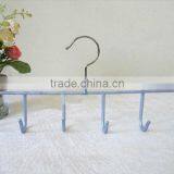 Non Slip PVC Coated 5 Hooks Hanger for Belt, Metal Accessories Organizer thumbnail-4
