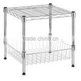 Chrome Supreme Collection Supreme Stacking Shelf with Basket wire shelving system