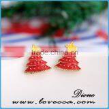 Popular Cute Christmas Tree Stud Alloy Earrings thumbnail-3