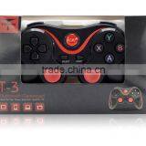 No MOQ T3 Wireless Bluetooth Game Gamepad Joystick Black+Red Android Wireless Game Controller thumbnail-2