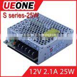 Hot Sale 25w 12v 2.1a Switching Power Supply of S-25-12
