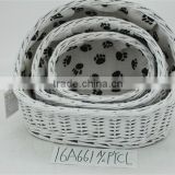 willow pet baskets; woodchip animals basket
