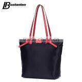 Custom 600d Polyester Canvas Tote Bag Shoulder Bag Leather Handle Wholesale thumbnail-2
