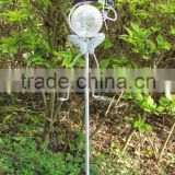 Wholesale metal flower receptacle white ghost design solar energy fine craftsmanship receptacle for Garden & outdoor decoration