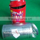 cola shaped tin can