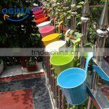 Metal Iron Flower Pot Vase Hanging Balcony Garden Planter Home Decor thumbnail-4