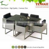 TG15-0266 6 Seater Rattan Dinner Set Cane Dining Table Chair Set thumbnail-1