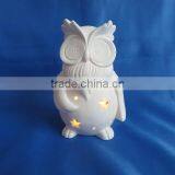 Porcelain Lighted White Owl thumbnail-1