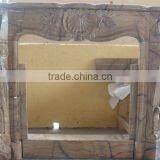 Brown Marble Stone Fireplace Mantel thumbnail-1