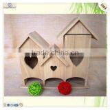 Popular Hinged Carved Lining Three Buildings Bird Nest thumbnail-1