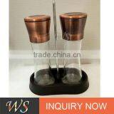 WS-SH30S Copper Plating Salt And Pepper Grinder Set With Adjust Creamic Core thumbnail-1