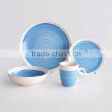 16pcs Coupe Dinnerware Set, Stoneware With Handpainting thumbnail-1