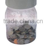 Plastic digital money jar/coin counting bank
