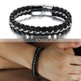 Mens Leather Bracelet Fashion Bracelets 2017 Real Cow Leather Bracelet thumbnail-6