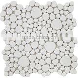 High Quality Pebble White Mosaic Tiles For Bathroom/Flooring/Wall Etc & Best Marble Price