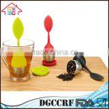 Silicone Tea Infuser Stainless Steel Tea Filter Infuser With Drip Tray thumbnail-1