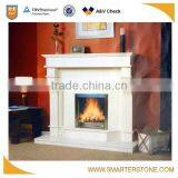 Cheap China Polished White Marble Fireplace Mantel thumbnail-1