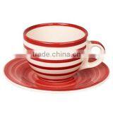 Mint Green Handpainted Tea Cup and Saucer Wholesale thumbnail-2