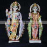 Marble Radha Krishna Statue Stone Carving thumbnail-5