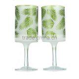Leaves Glass Candle Holder Set of 2 Pillar Holders thumbnail-1