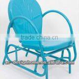 TURQUOISE BLUE RETRO METAL TULIP SINGLE GLIDER thumbnail-1