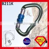 23KN B Type Rescue Mountain Climbing Aluminum Carabiner With Screw Gate thumbnail-3