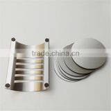 Customized Logo 6pcs Stainless Steel Coffee Cup Coaster Set With Holder thumbnail-5