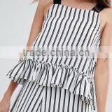 Fashion Stripe Set Crop Top and Panty Style Ith Ruffle thumbnail-4