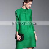 Chinese National Style Plus Size Ladies Draped Dress With Buttons thumbnail-5