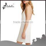 Sinslet Dress for Women Plain White Dress With Lace Back thumbnail-3
