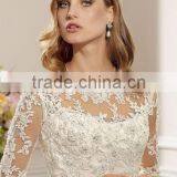Long Sleeve High Neck Lace Moroccan Wedding Dress thumbnail-2
