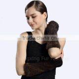 CX-A-68C Women Fashion Winter Warm Genuine Mink Fur Leather Golves thumbnail-1