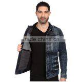 High Quality Men Jean Jacket Wholesale Slim for Sale Custom Your Own Design thumbnail-5