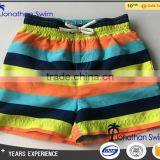 Boy's Colorful Stripe Swimming Shorts, Beach Shorts.