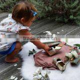 Boutique Custom Pink Plain Cotton Sleeveless Rompers Newborn Baby Summer Clothing thumbnail-3