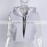 Summer Crop Women Running Hooded Sports Vest Burrs Gym Fitness Femme Crop Tank Tops Bodybuilding Fitness Sleeveless Hoodies thumbnail-4