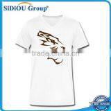 V Neck Plain Heavy 100 Cotton t Shirts Wholesale thumbnail-1