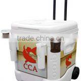 USA Made Igloo Ice Cube 60 Quart Marine Ultra Roller Cooler - 60 Quarts (90 Can Capacity), Features Wheels and Telescopic Handle thumbnail-2