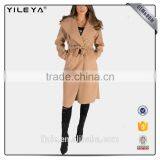 High Fashion Brown Women Trenchcoat With Waistband thumbnail-1