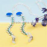 Copper Enamelled Sequins Eyeglasses Chain Holder Silver Plated Multicolor Evil Eye Round Enamel thumbnail-3