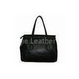Black Women Handmade Leather Handbags Pu Leather Tote For Winter thumbnail-1