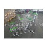 Large Capacity Grocery Shopping Trolleys With Four Wheel / Baby Seat 120L